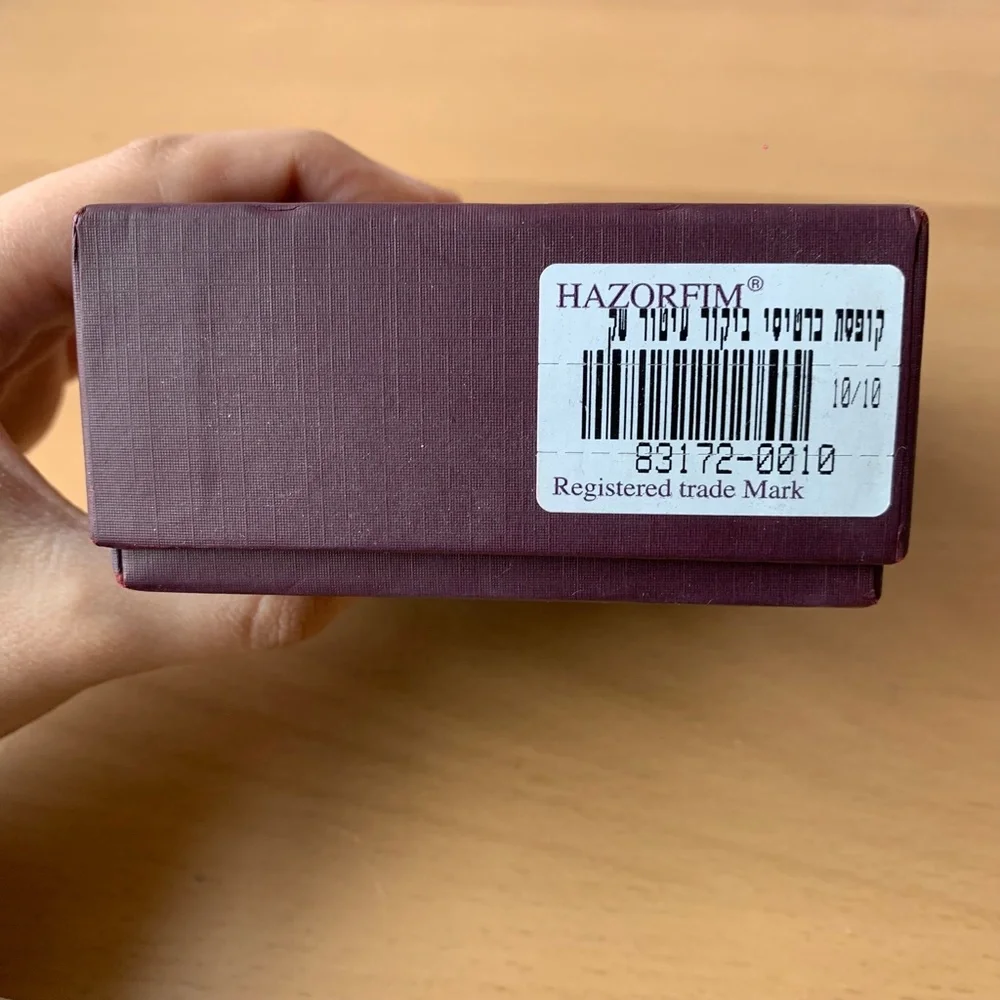Brand New Hazorfim Israel Silver Plated Business Card Box